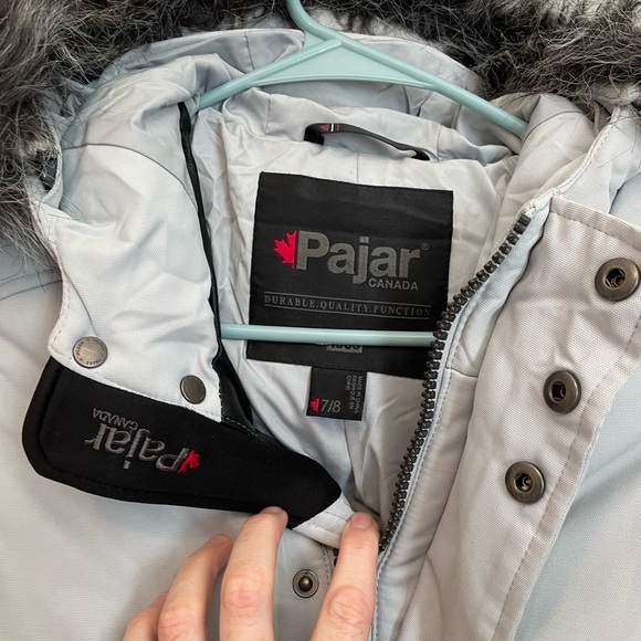 PAJAR Boy's Lucas Faux Fur Trimmed Bomber winter snow Jacket size 7/8 - Picture 4 of 11